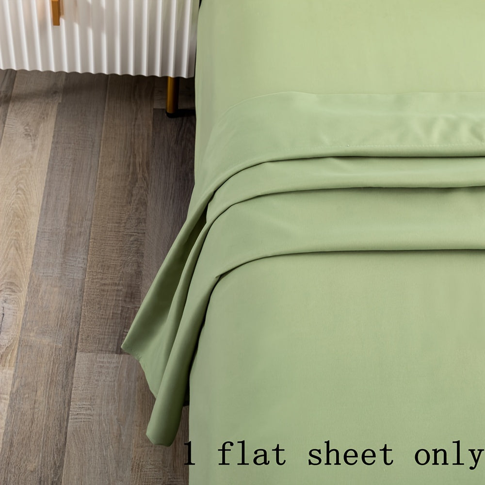 Soft and luxurious 100% microfiber flat sheet in a solid color with a brushed finish - Easy to care for with machine washable material, perfect for any bedroom or guest room.