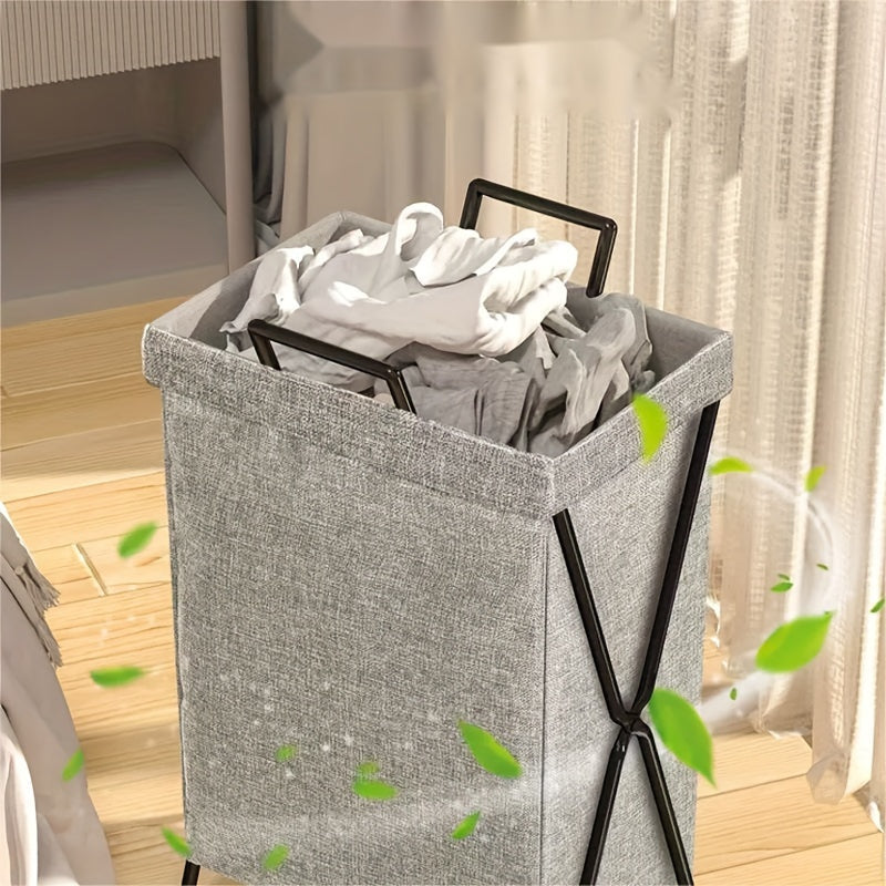 Contemporary Rectangular Laundry Hamper with Handles - Perfect for Bathroom, Bedroom, and Living Room Organization of Dirty Clothes - Foldable Design for Easy Storage