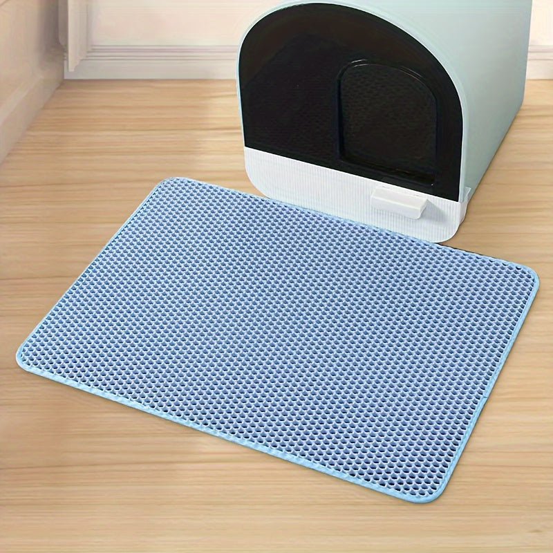 XL Double Layer EVA Cat Litter Mat - Anti-Slip, Washable, Waterproof, Odor Control, Easy to Clean - Ideal for Litter Boxes, Pet Mess Protector | Durable Washable Cat Mat