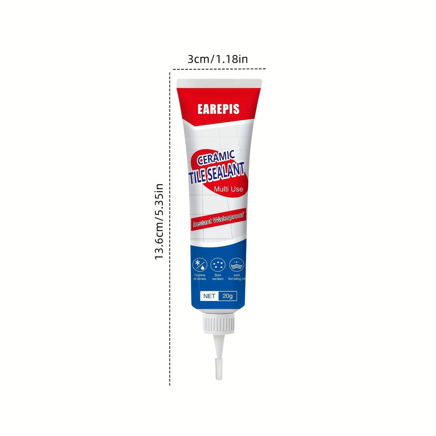 Waterproof tile grout repair sealant for kitchen and bathroom in white color. Ideal for countertop, sink, and toilet sealing. Can also be used as adhesive and sealant tape.