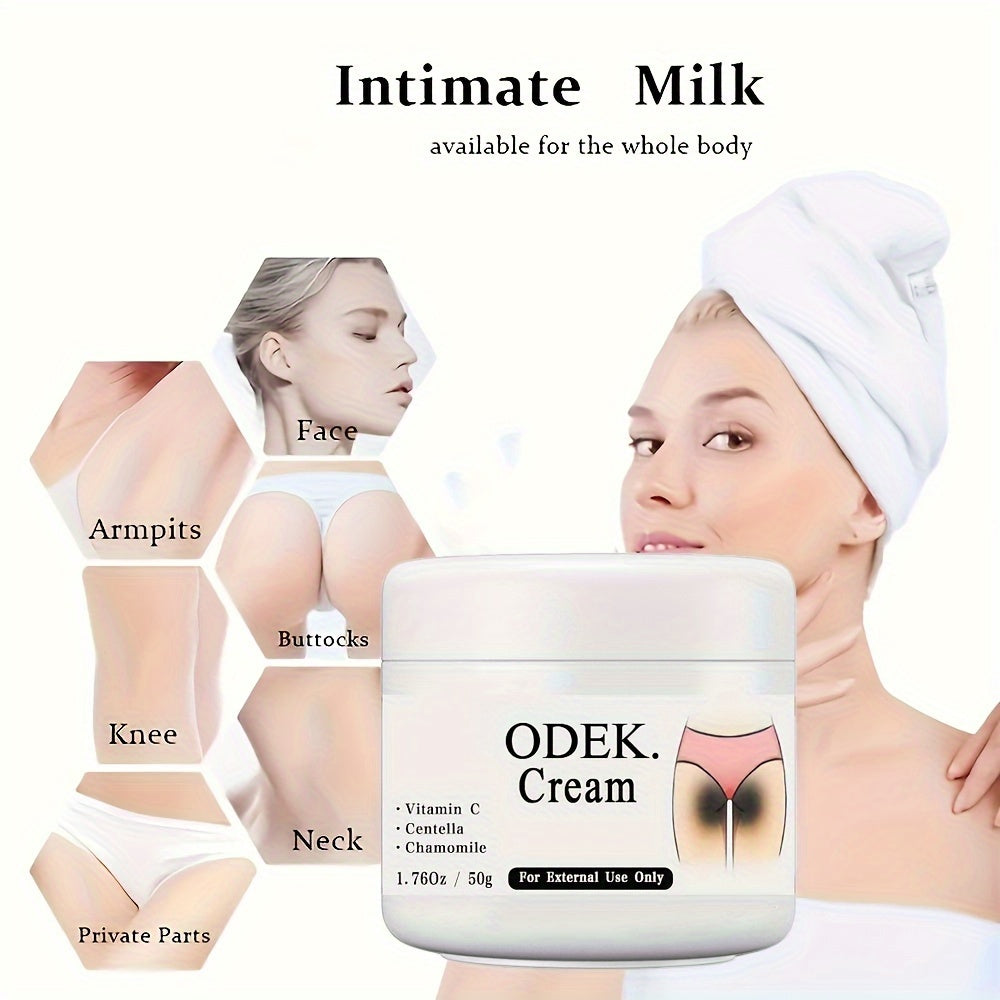 ODEK Radiant Glow Body Cream- 50g, Fragrance-Free, Moisturizing Lotion for Underarms & Intimate Areas, Suitable for All Skin Types.