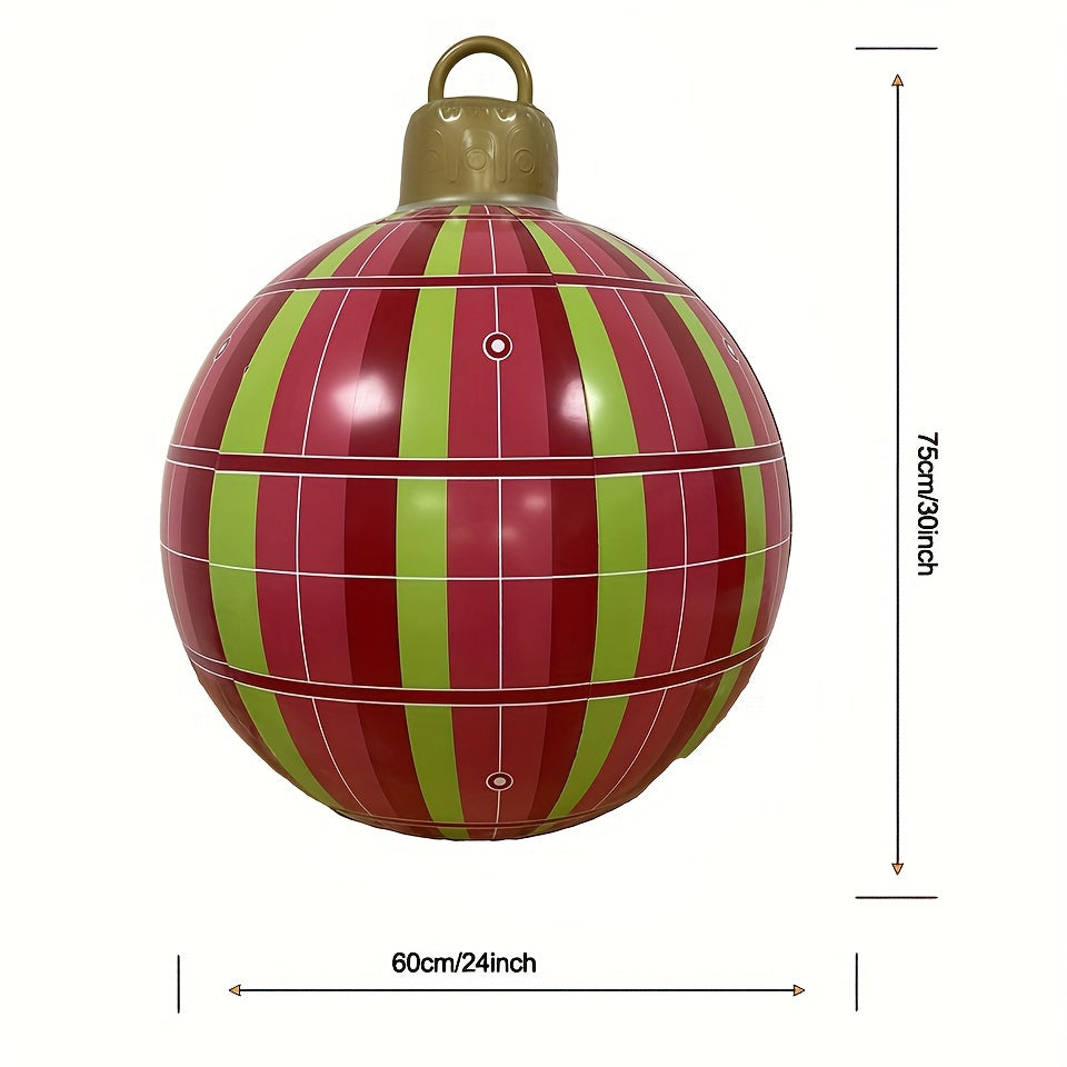 Inflatable Christmas balls are eye-catching PVC balloons used in gardens, entrance passages, front doors, terraces, lawns, and entrance halls for seasonal decoration.