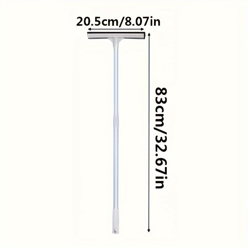 Glass Wiper Combo: 1 Piece, 2-in-1 for Scraping and Washing. Long Handle, Double-sided for Windows, Glass Floors, and More. Includes Squeegees and Scrapers. Perfect for Cars, Household Cleaning and More.