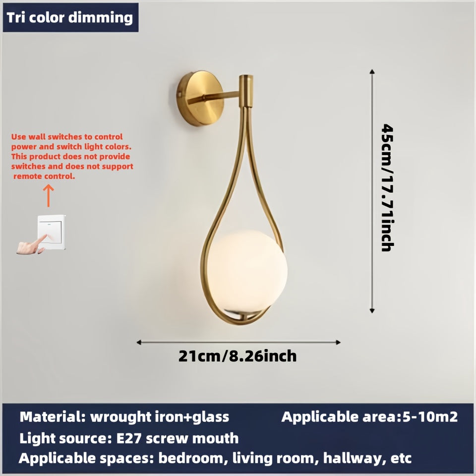 Light Luxury Nordic wall light for living room and bedroom decor, with simple, creative design.