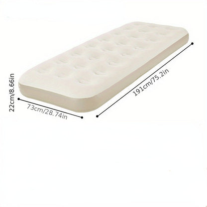 Durable Outdoor Camping Inflatable Mattress - Portable Tent Air Bed with Nylon Cover, Easy Pump-up, Non-Woven Fabric, Wood-Free, Perfect for Travel & Getaways