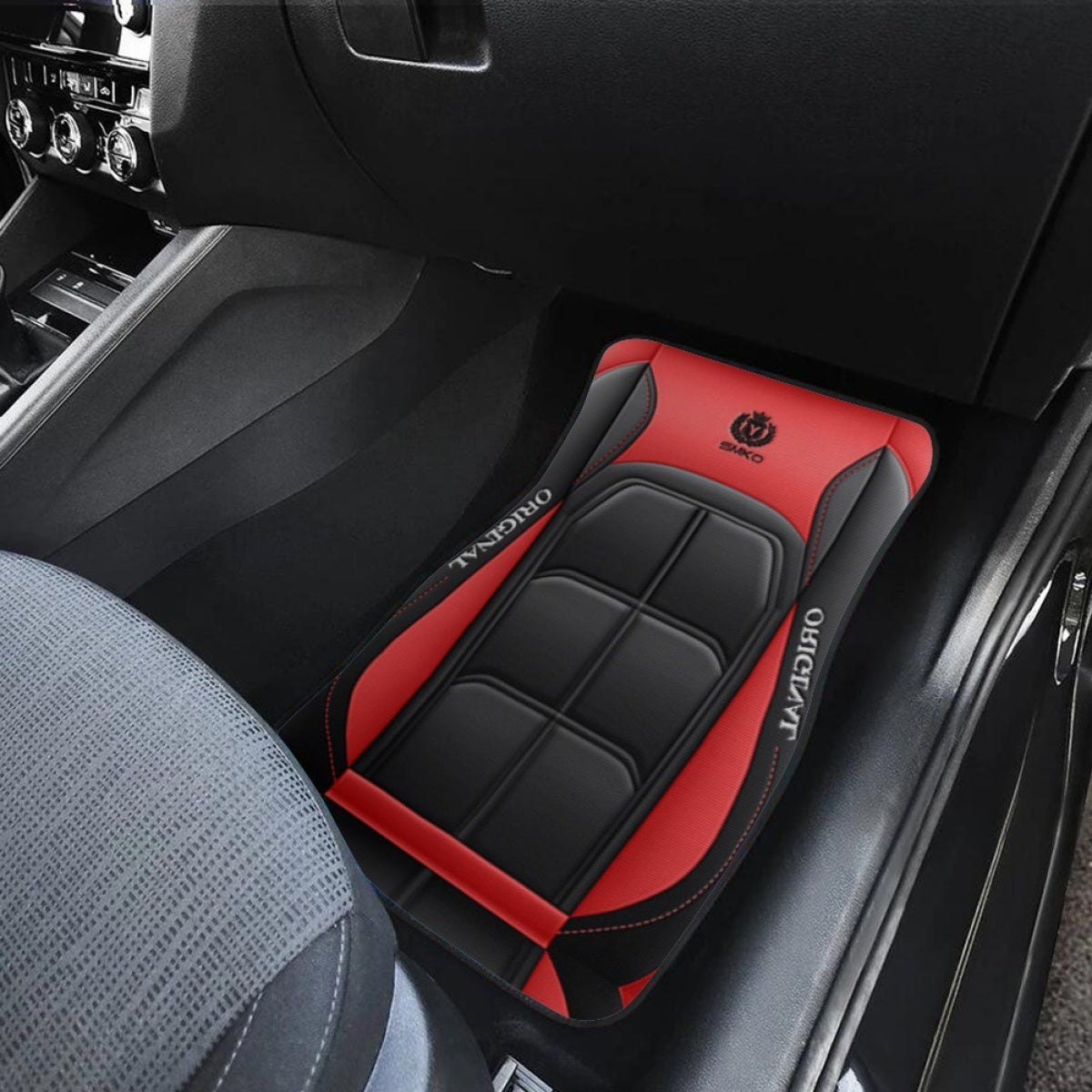 4 Universal Fit Polyester Car Floor Mats - Non-Slip, Washable, Durable Protection for All-Weather Driving