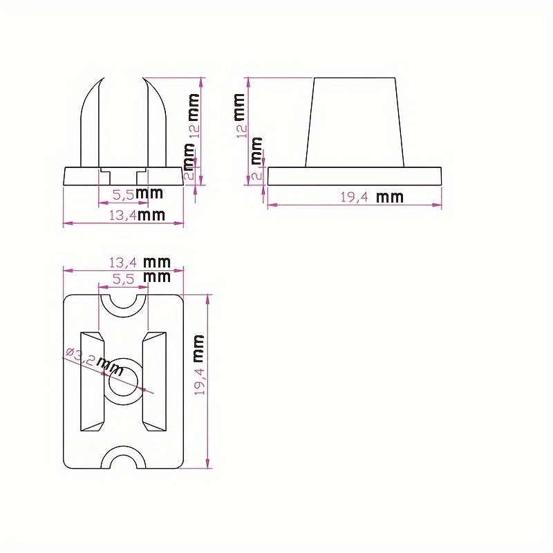 Securely mount Qiyoung 15-Pack 6x12mm Neon LED Strip Lights with non-electric installation buckles. No batteries or remote needed. Metal-free finish.