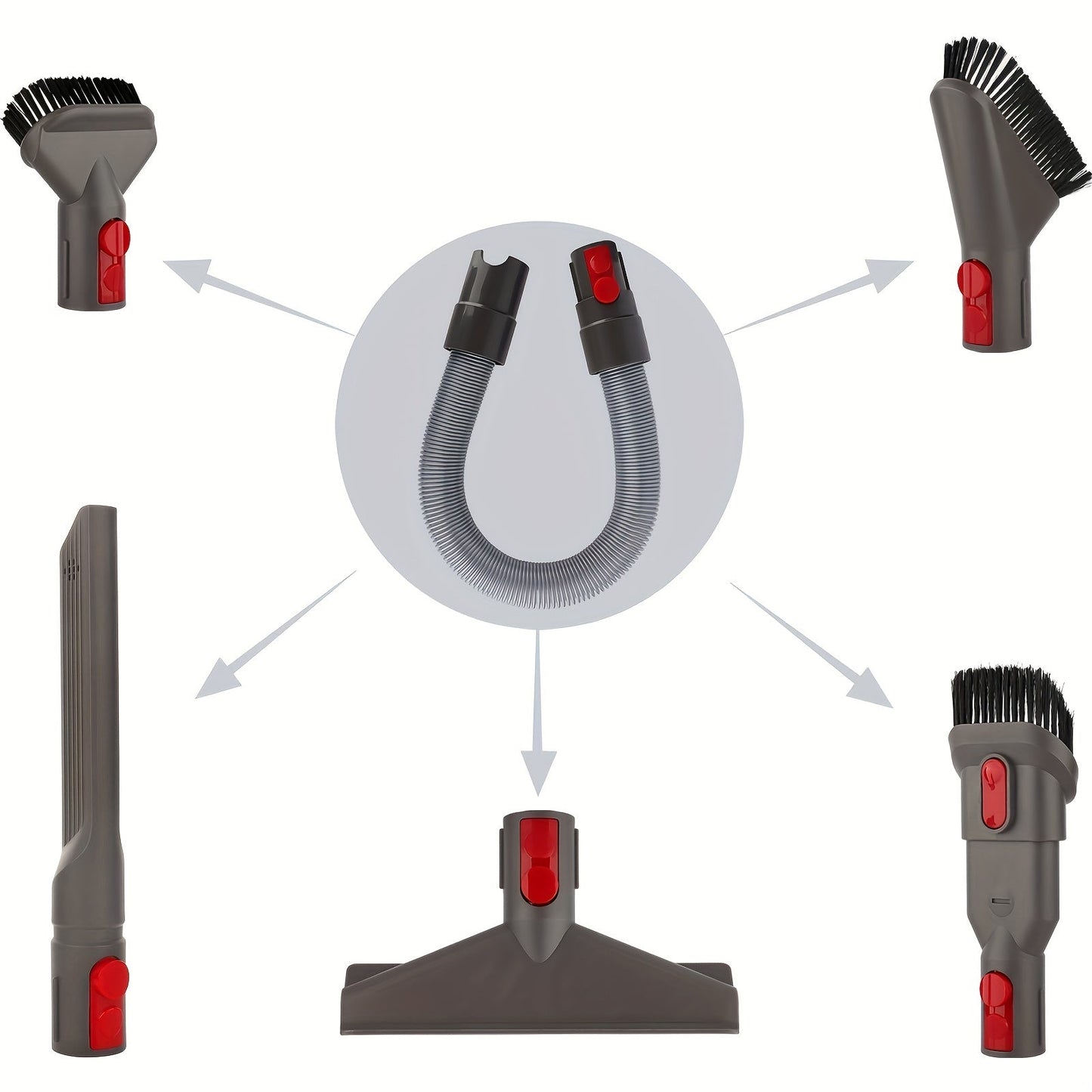 Dyson changyutgichingizning shlangini 1 dona kengaytiruvchi quvur bilan kengaytiring - Dyson V8, V7, V10, V11, V15 ga mos keladi - Erishish va tozalash samaradorligini oshiring