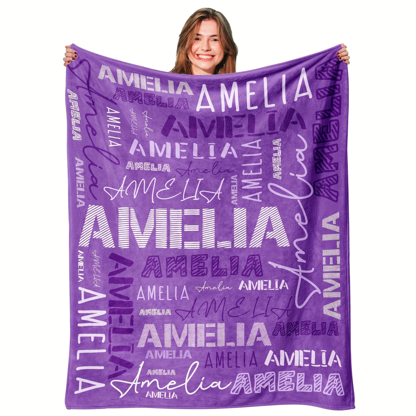 Personalized Flannel Blanket with Custom Name - Luxuriously Soft, Versatile for All Seasons | Great Gift for Adults | Perfect for Home, Outdoor Dining, and On-the-Go, Snug and Ready for Any Adventure