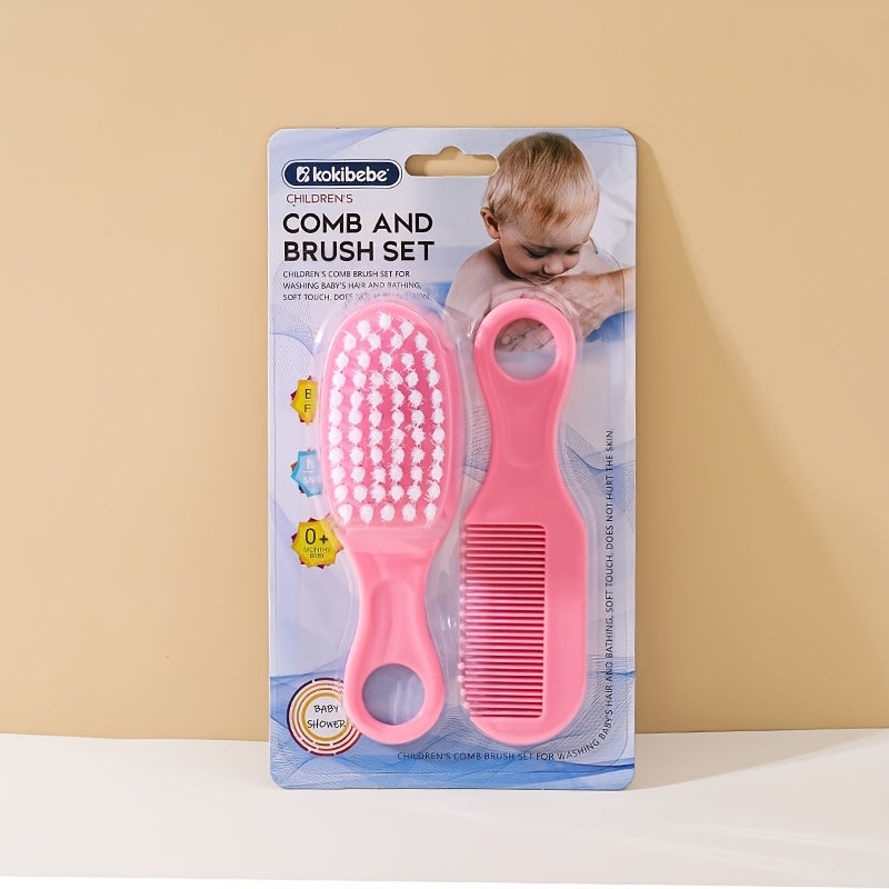 Set of Baby Head Care Comb and Brush, Set of Baby Massage Comb and Brush