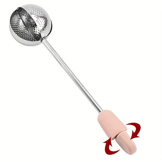 One Piece Stainless Steel Tea Infuser - Durable Mesh Tea Strainer for Loose Leaf Green Tea - Ideal for Use in Mugs and Teapots