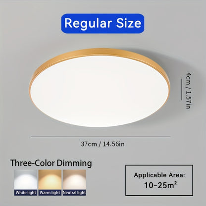 36.83cm ultra-thin dimmable LED ceiling light in black/white/golden for various rooms.