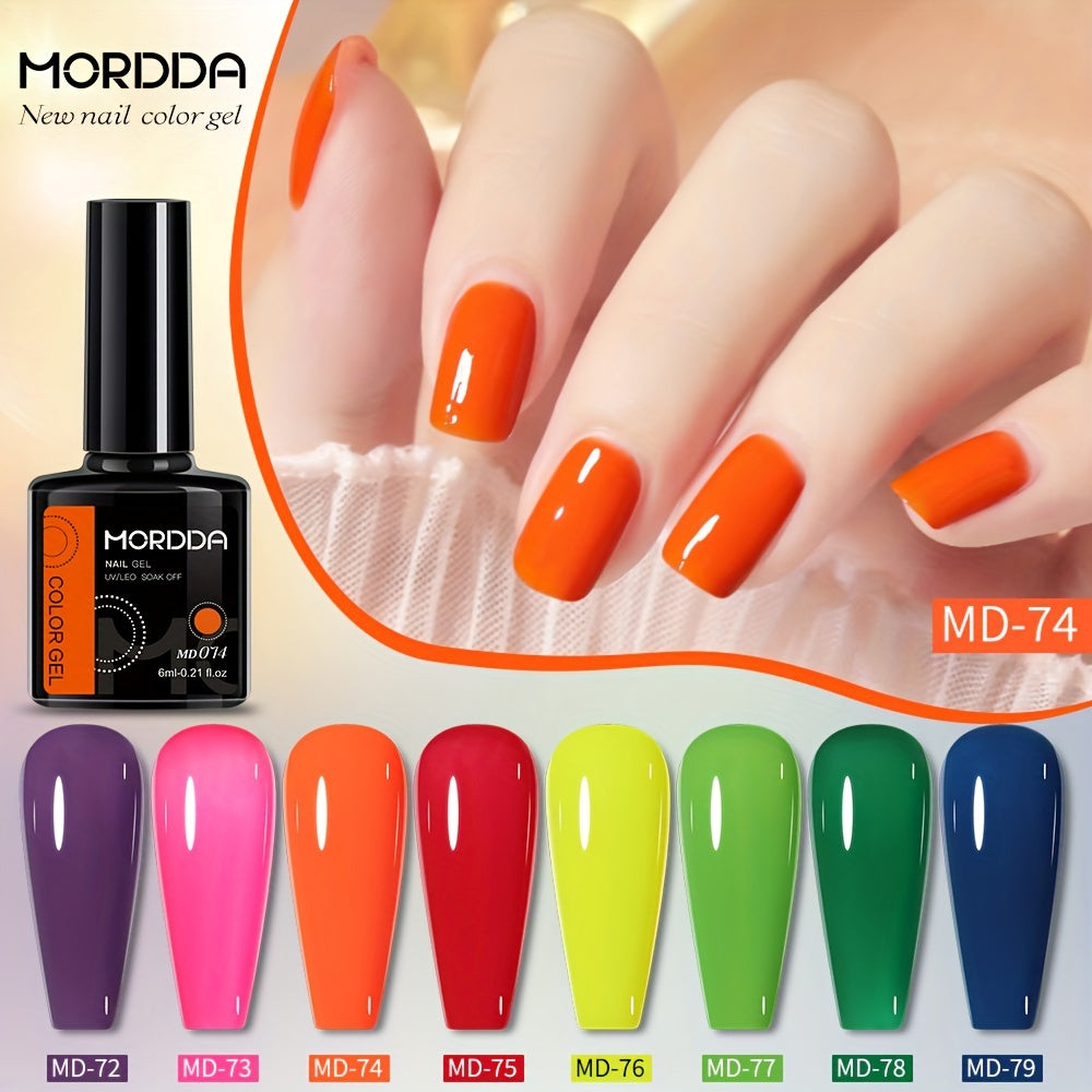 Moda Plastic Bottle 8pcs/Set01-19 - 2024 Autumn/Winter New Whitening Nail Polish LED UV Gel Fashion Salon Manicure DIY