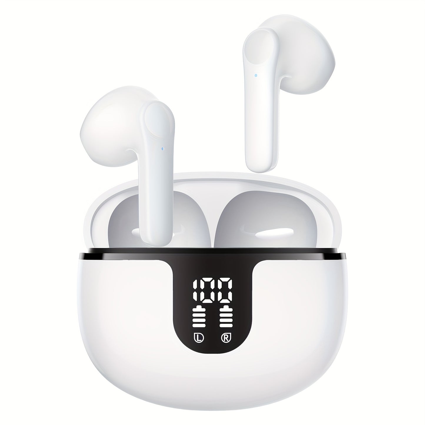 Wireless in-ear headphones with HIFI sound quality, omnidirectional stereo, low latency, automatic connection, high-definition noise reduction, large battery capacity, long battery life