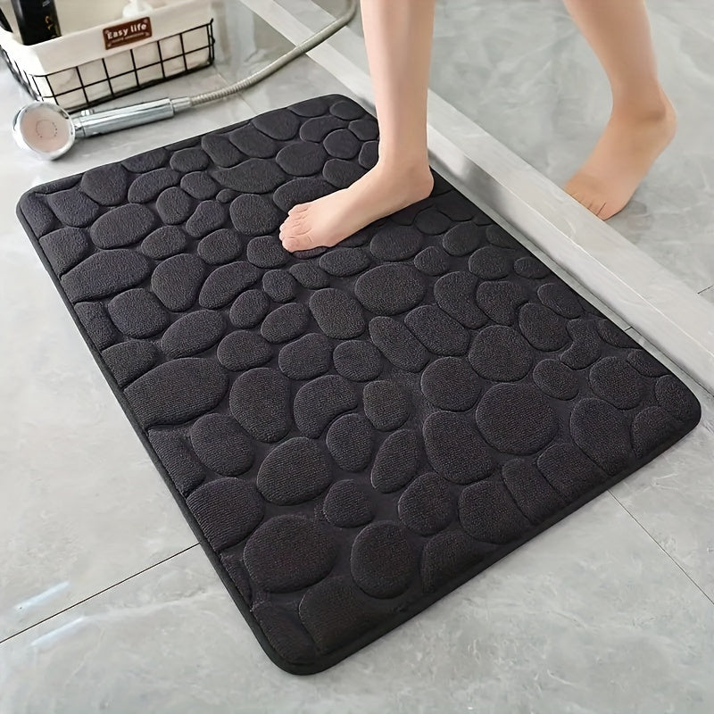 Quick-drying Memory Foam Bath Mat with Non-Slip Backing - Machine Washable, Ultra-Soft Comfortable Shower Rug for Home and Commercial Use