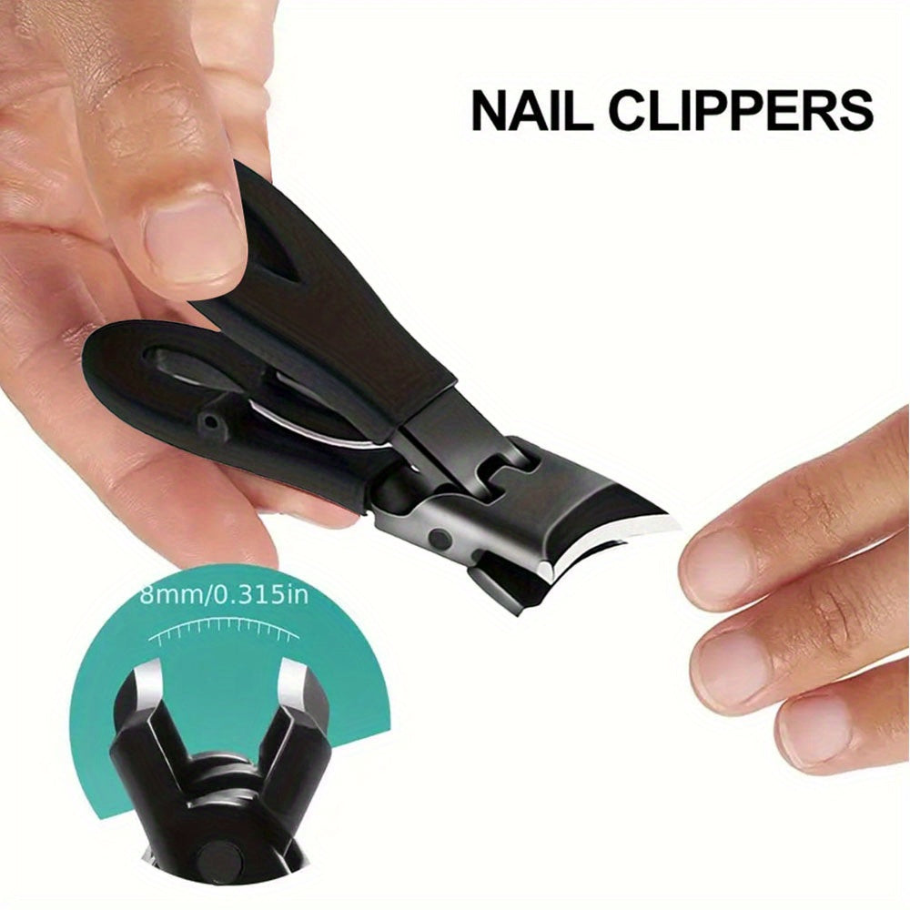 4-piece set of heavy-duty ingrown toenail clippers for thick toenails, ideal for elderly individuals, men, and professionals, featuring easy-to-grip handles and sharp curved stainless steel