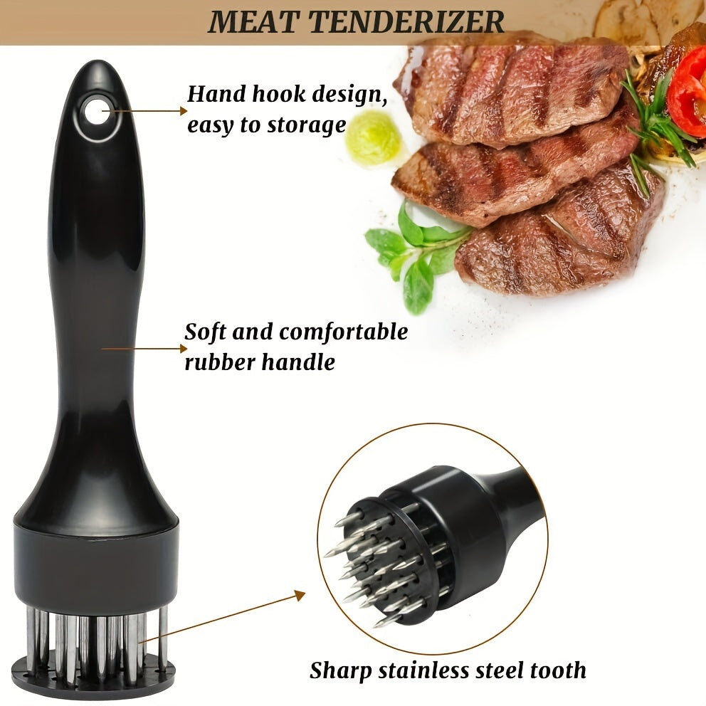 This meat tenderizer tool features a stainless steel needle and ultra-sharp blade, making it ideal for tenderizing a variety of meats such as chicken, beef, steak, veal, and pork. Whether you're cooking at home or in a restaurant, this kitchen gadget is