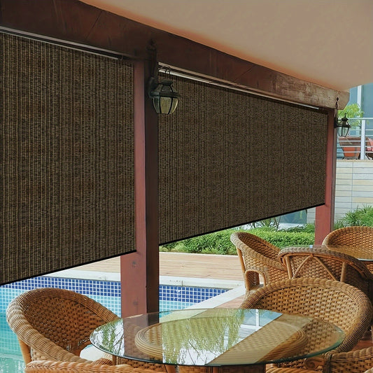 Brown HDPE Shade Sail provides 95% sun block for outdoor spaces, heat resistant with UV protection.