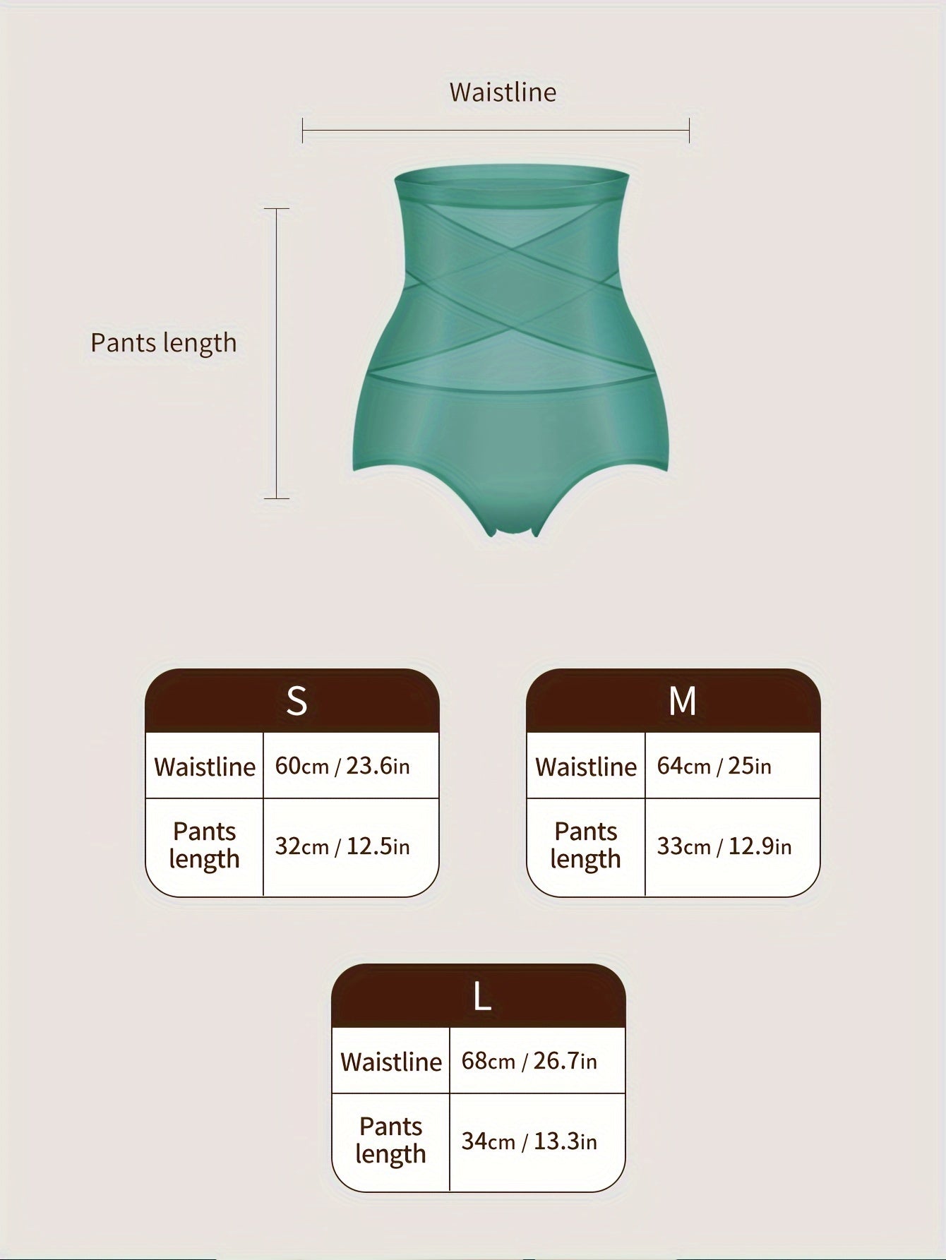 High waist shapewear panties for women, made of 83% polyamide and 17% spandex knit fabric. Features a solid color cross-strap design, postpartum abdominal control, hip lifting, and slimming