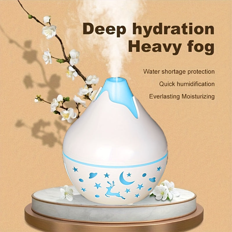 YAIAWISU USB-Powered Portable Humidifier & Aromatherapy Diffuser - Ideal for Bedrooms & Offices, Cool Mist, Stylish Plastic Design.