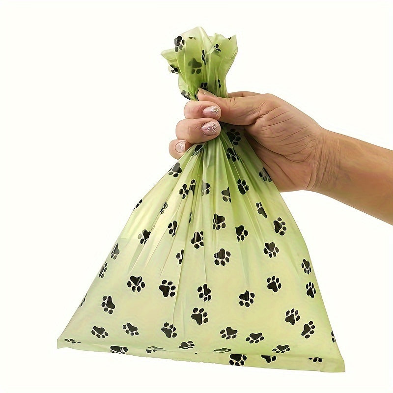 150 Thick Leak-Proof Dog Poop Bags on 10 Rolls, ideal for outdoor walks, in Black and Green.