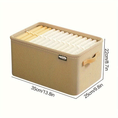 Large Capacity Foldable Clothing Storage Basket - Essential Household Item for Storing Clothing and Pants