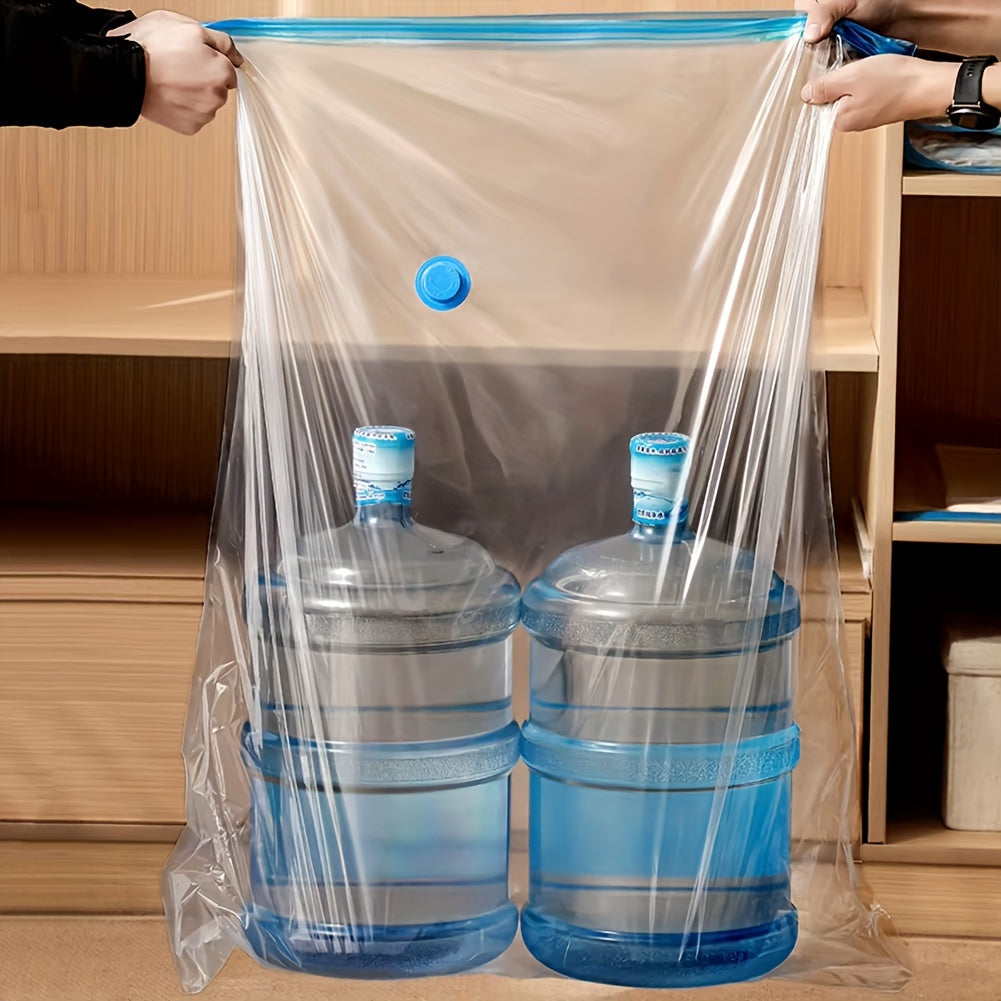 Space Saver Vacuum Storage Bags - Set of 8 with Hand Pump | Plastic Rectangle Compression Bags for Clothes | No Electricity Required | Double Zip Seal | Great for Camping & Travel Organization | Ideal Space-Saving Solution