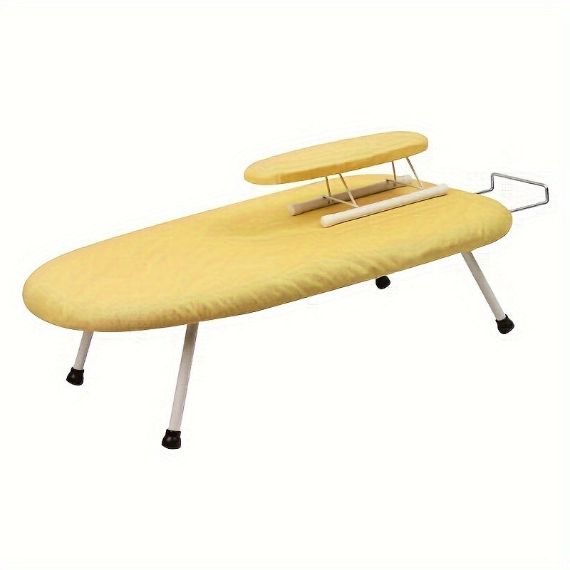 Compact and foldable ironing board perfect for collars, cuffs, and garments. Made from stainless steel and plastic materials, this board is ideal for home use, especially during the winter season.