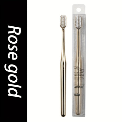 1 or 2 soft toothbrushes with bamboo charcoal bristles for effective oral care at home.