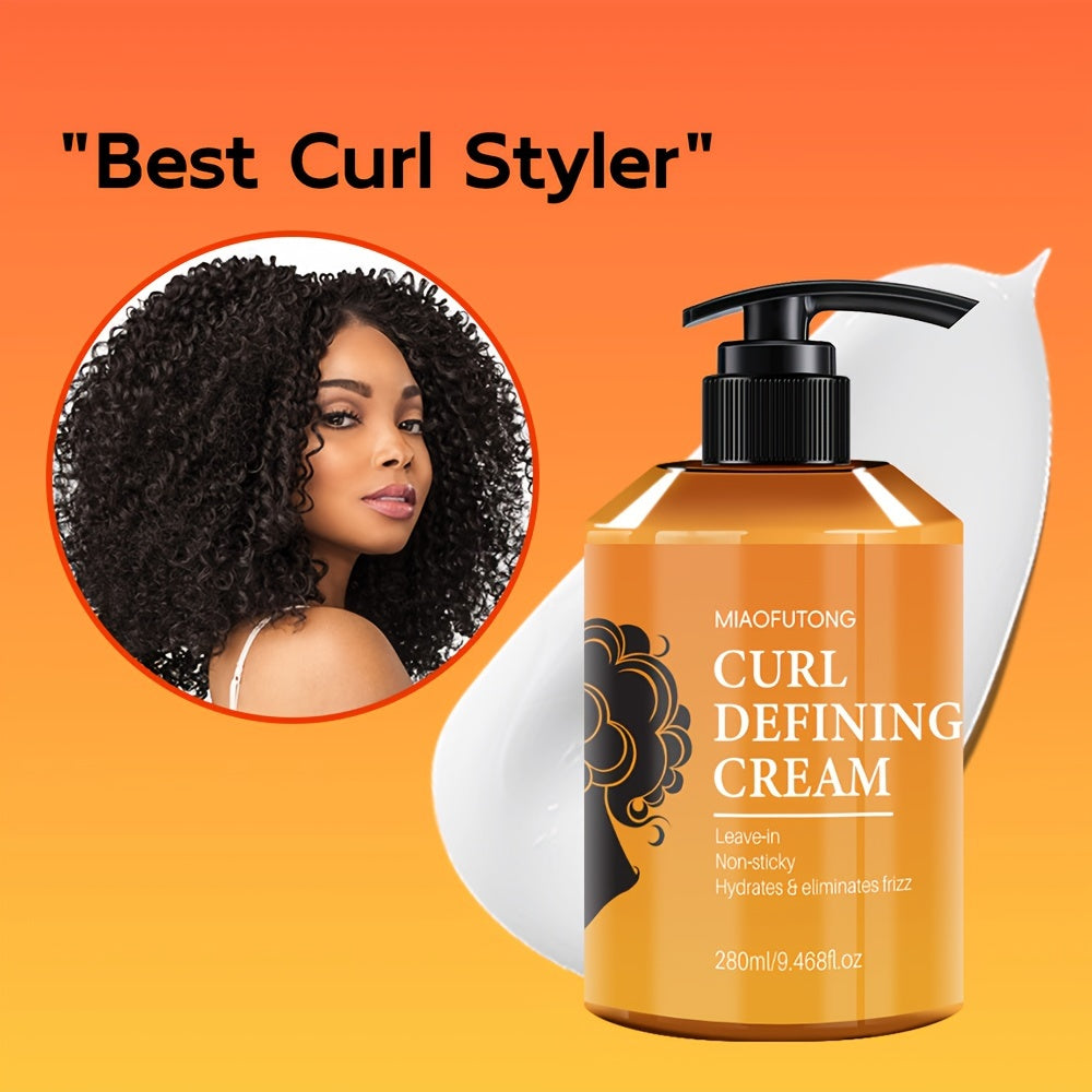 American Curl Styling Cream with Moroccan Argan Oil for Curly Hair, Long-Lasting Hold