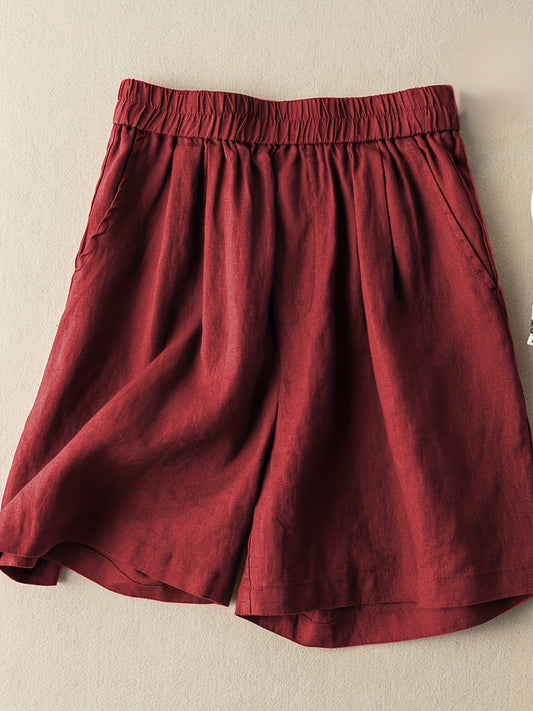 Versatile women's shorts with elastic waist for a casual summer look.