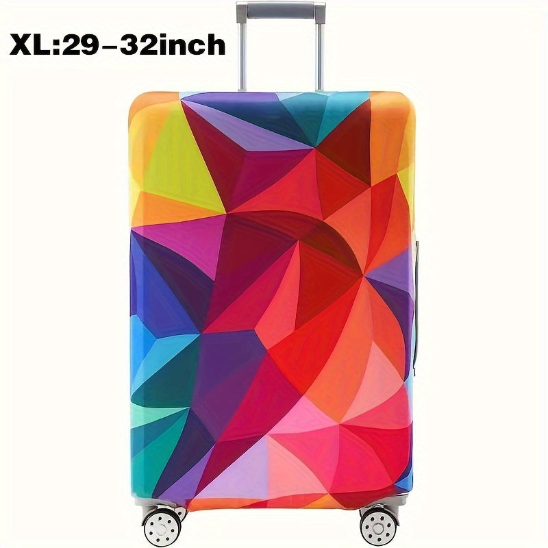 Cartoon patterned elastic luggage cover for travel suitcase or trolley duffle case.