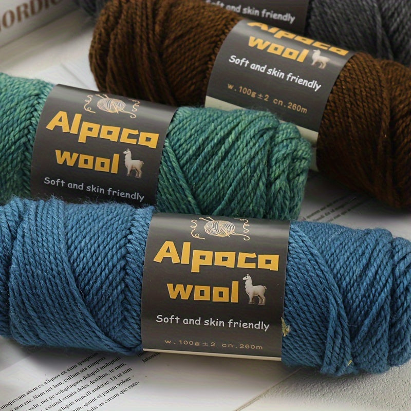 500G Alpaca Wool Yarn, 245 Thick Knitting Needles, Multi-Colored Kit for Autumn and Winter Fashion DIY Projects. Includes Yarn for Sweaters, Cardigans, Scarves, Hats, Gloves, Pants, and