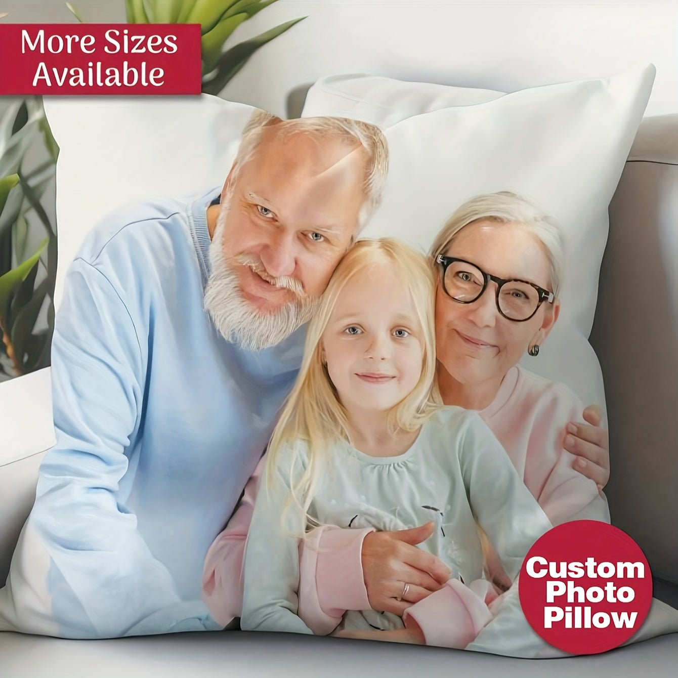 Personalized Square Throw Pillow Cover with Custom Photo - Soft Polyester Knit Fabric - Unique Gift for Loved Ones - Ideal for Home Decor - Suitable for Sofa, Bed, Car, Living Room - Great for Anniversaries, Weddings, and Christmas - 1 piece