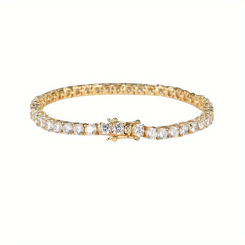 A luxury Mozambique Stone tennis bracelet with a stunning 10.5-14 carats laboratory-created simulated diamond design made specifically for women. This exquisite bracelet is made with 18k white golden plated 925 sterling silver. The 5mm D color VVS1 round