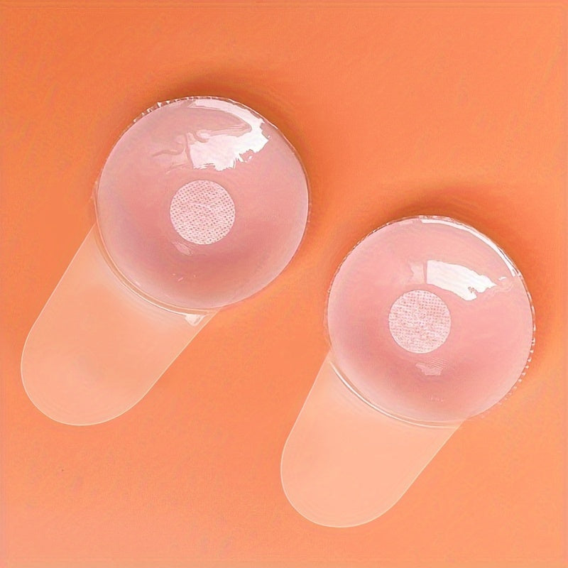 Silicone nipple covers for women's lingerie and underwear, strapless and self-adhesive.