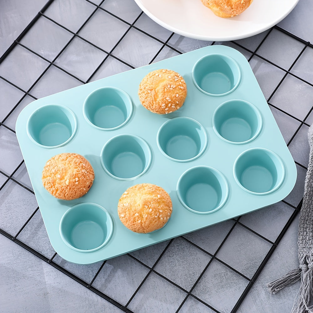 A 30-piece silicone kitchen baking supplies set includes nonstick silicone bakeware such as a baking pan, cake molds, baking sheet, donut pan, muffin pan, and cake pan, as well as a 24-pack of silicone cupcake mold baking cups.