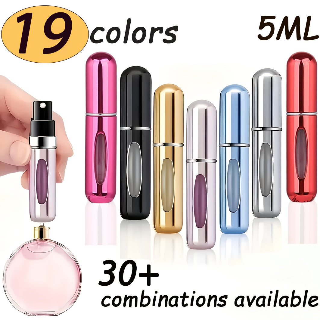 Refillable atomized perfume bottle ideal for travel and outings (5ml), suitable for men and women, makes a great gift.