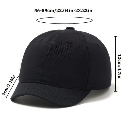 Men's adjustable baseball cap with hip-hop letter patch - stretch fit, street style, polyester