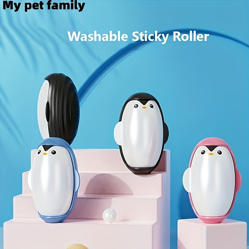 Portable pet hair remover brush for dog and cat fur on clothes and car seats, washable.