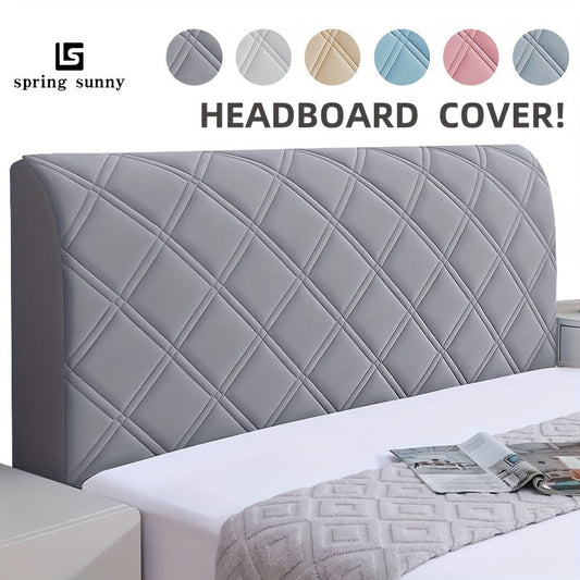 Protect your headboard with this luxurious Quilted Headboard Cover. Made with soft and comfortable short plush fabric, this cover is thicken and dustproof, providing excellent protection for your full size bed. The machine washable cover features