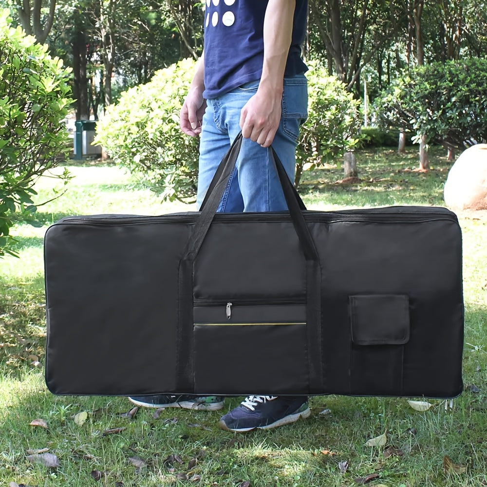 61 Keys instrument bag with carrying handle, made of Oxford cloth, waterproof and anti-shock. Suitable for piano storage and travel.