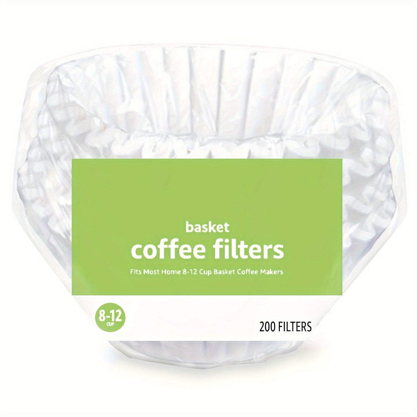 White Coffee Filters for 8-12 Cup Coffee Makers - 100/200 Pieces