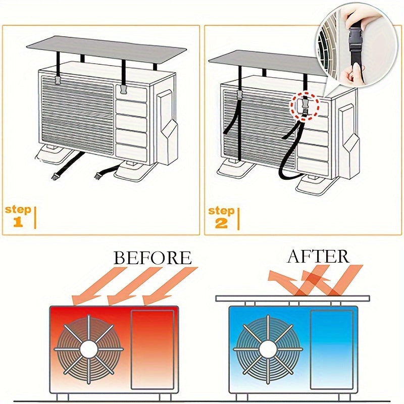 Protect your outdoor air conditioner with this waterproof cover, designed to shield against dust, rain, and snow. Easy to clean and perfect for winter use.