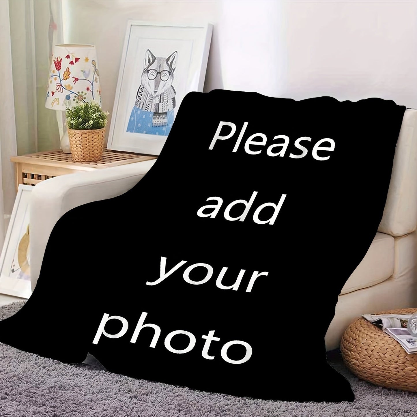 Create Your Own Custom Polyester Flannel Fleece Blanket - Personalized with Your Favorite Photo, Cozy and Soft Throw Perfect for Gifting, Home Decor or Travel - Easy to Clean, Suitable for All Seasons, Stylish and Personalized Touch to Your Space