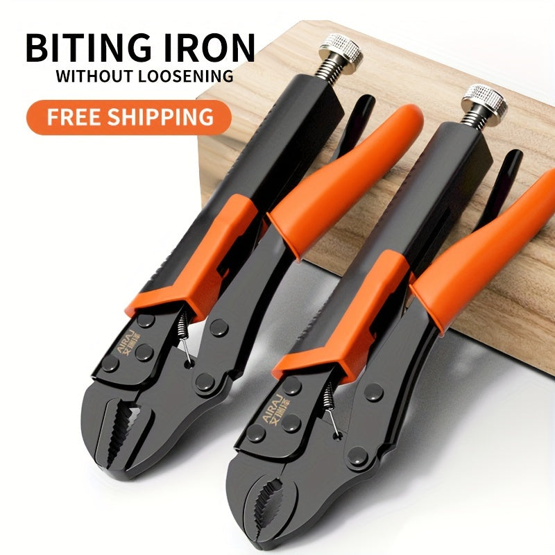 AIRAJ Heavy-Duty Industrial Grade Pliers - Multifunctional Manual Pressure Tool with Non-Slip Handles, High Carbon Steel for Pipes/Metal, No Assembly Required, Ideal for Manufacturing &