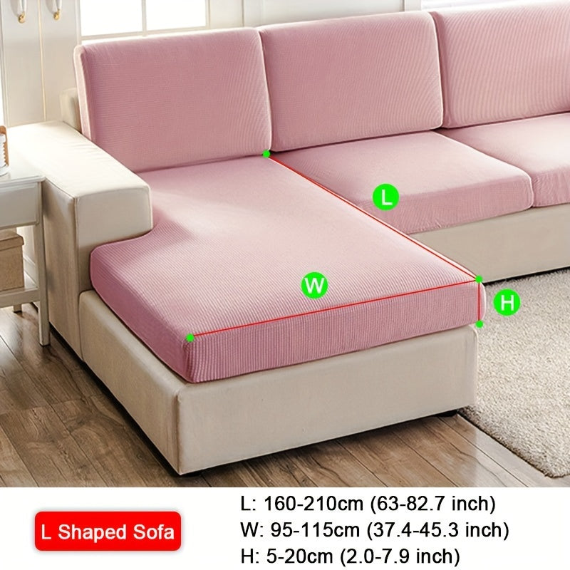 Waterproof Jacquard Sofa Slipcover protects furniture with elastic cover. Polyester material enhances home decor.