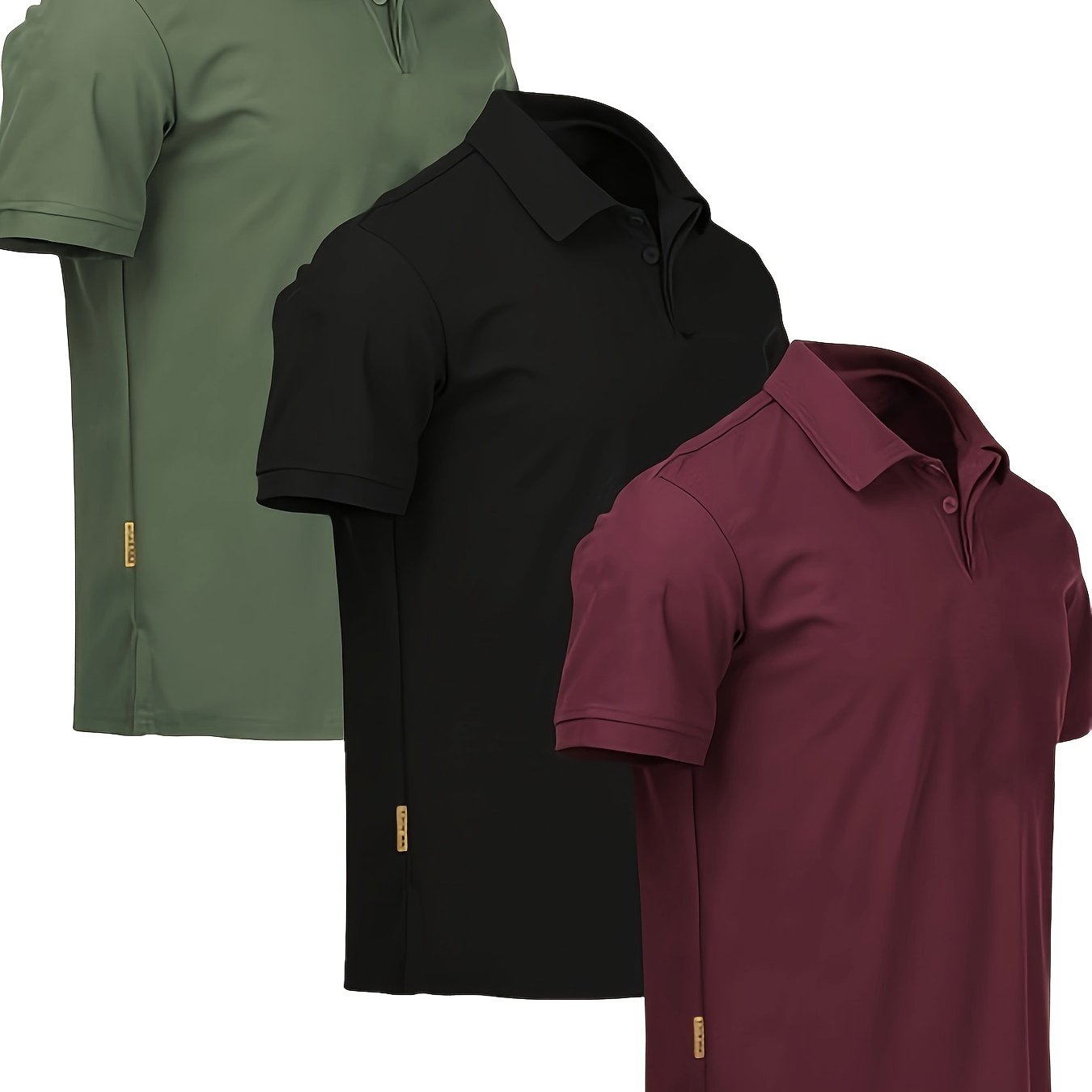 Three-piece set of men's casual sports business shirts.