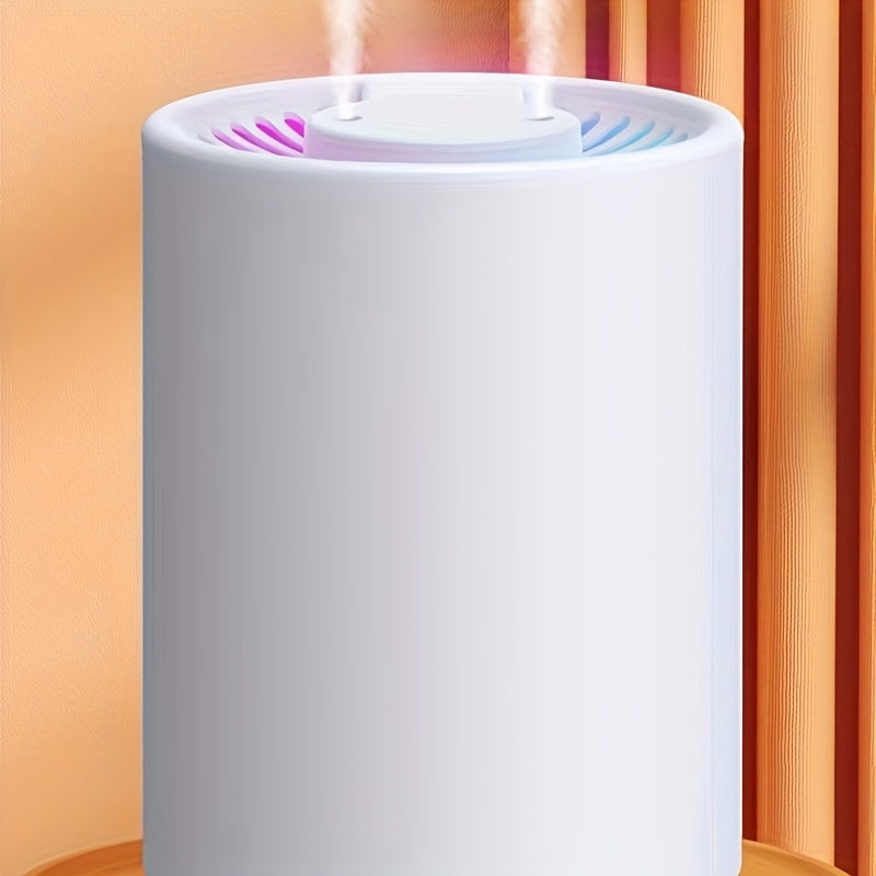 Large 5L USB humidifier with dual mist and colorful ambient lighting - ideal for home and office.