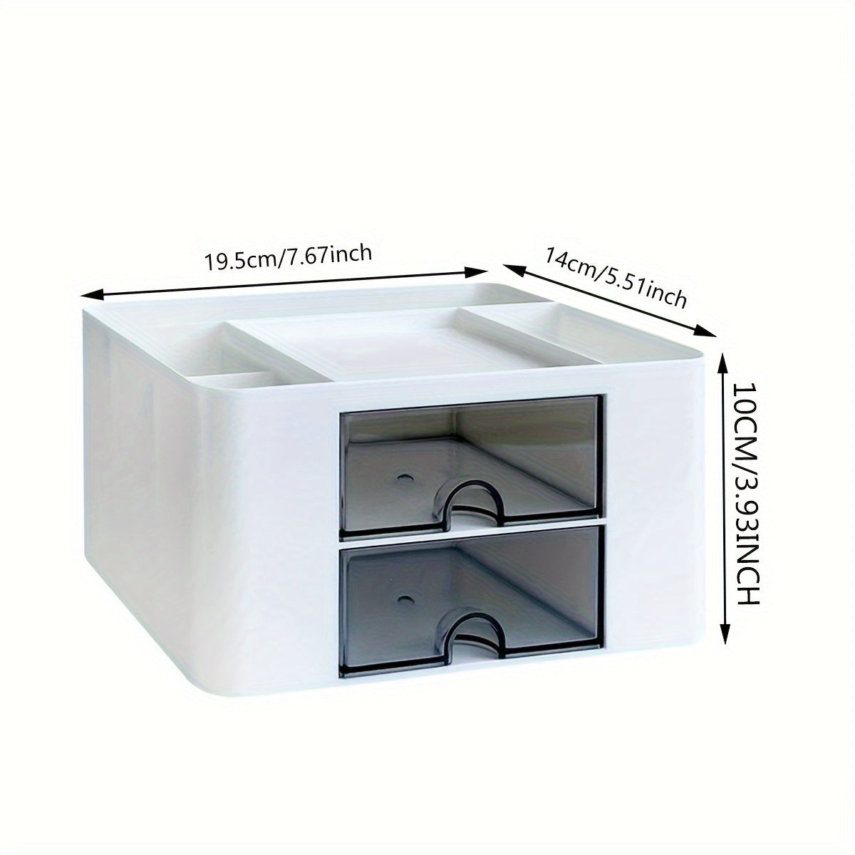 Desktop storage with drawer and pen holder, high-capacity and aesthetic, perfect for student stationery organization.